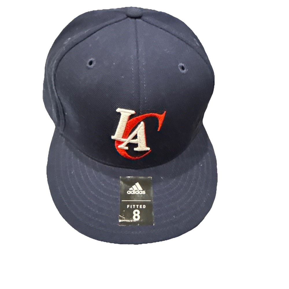 New Los Angeles Clippers Mens Adidas Fitted Sz 8 Flatbrim Cap Hat H200
